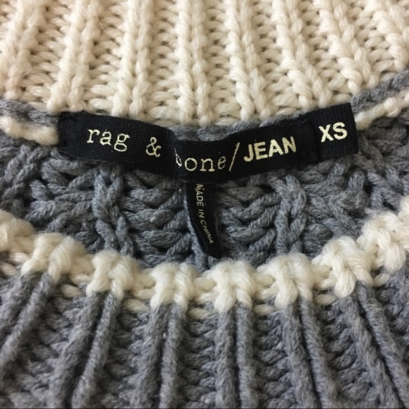 rag & bone/JEAN Camille Tunic Grey Chunky Knit Sweater - Picture 8 of 14